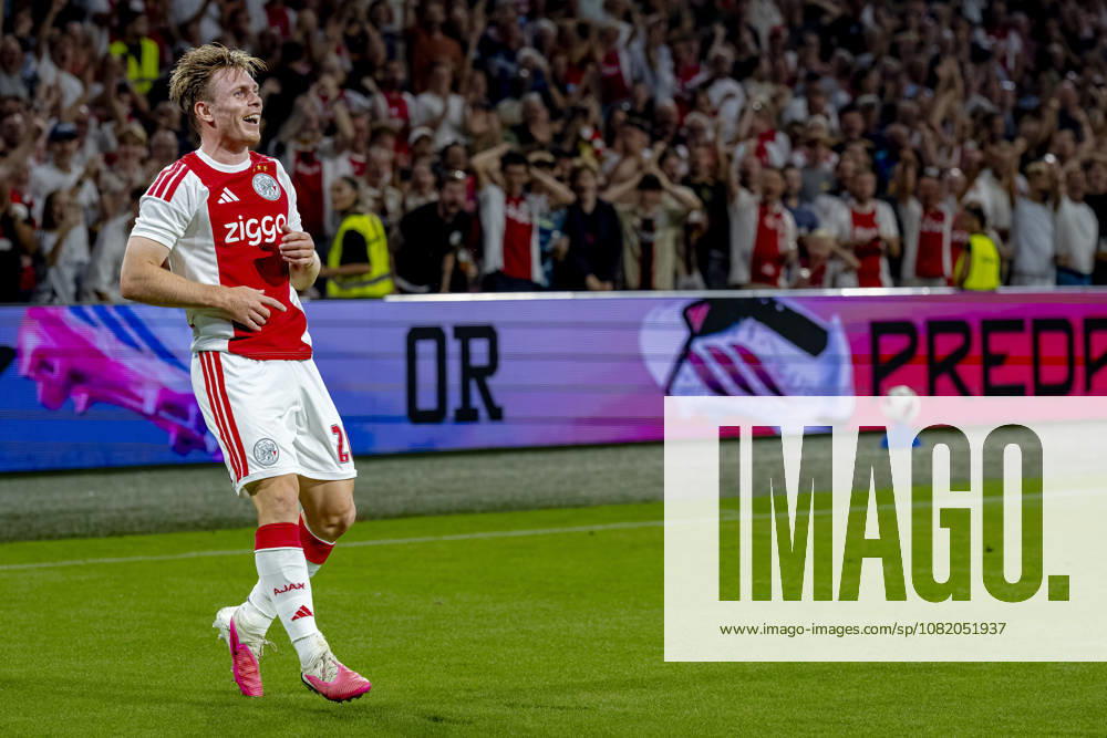 AMSTERDAM AFC Ajax Amsterdam forward Oliver Edvardsen during the UEFA Conference League at the Johan Cruijff ArenA on 27 August 2026 in Amsterdam, the Netherlands. (Photo by DeFodi Images) -
