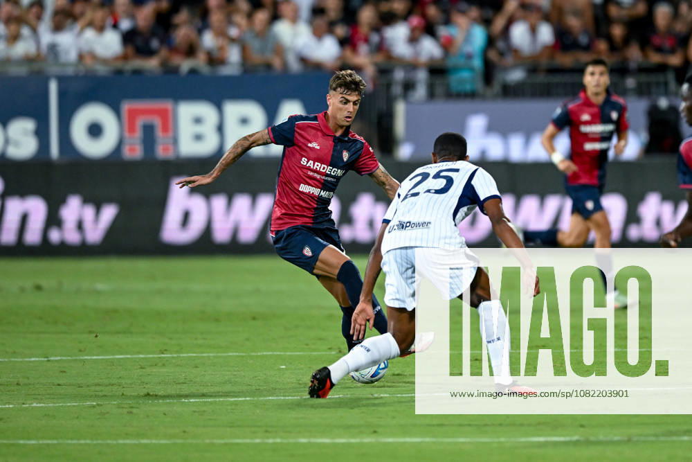 Cagliari s Daniel Maldini in action during the Serie A soccer match between Cagliari Calcio and F.C. Internazionale at the Unipol Domus in Cagliari, Sardinia - Sunday 30th august 2026. - Soccer