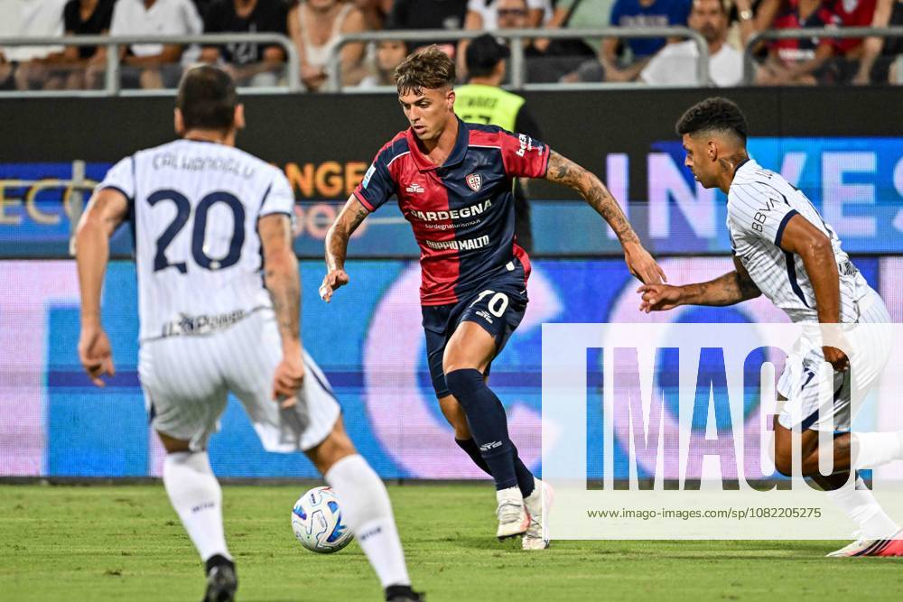 IPA87946920 - Daniel Maldini of Cagliari Calcio during the Cagliari Calcio vs. Inter - FC Internazionale Italian Serie A soccer match in Cagliari, Italy, on August 30, 2026