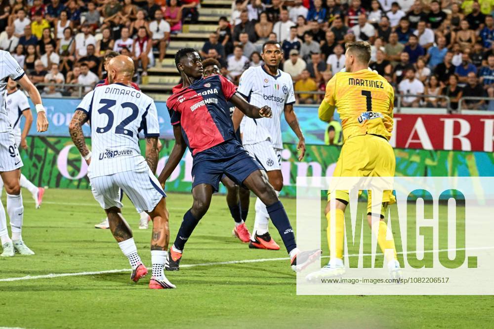 IPA87947045 - Paul Mendy of Cagliari Calcio during the Cagliari Calcio vs. Inter - FC Internazionale Italian Serie A soccer match in Cagliari, Italy, on August 30, 2026