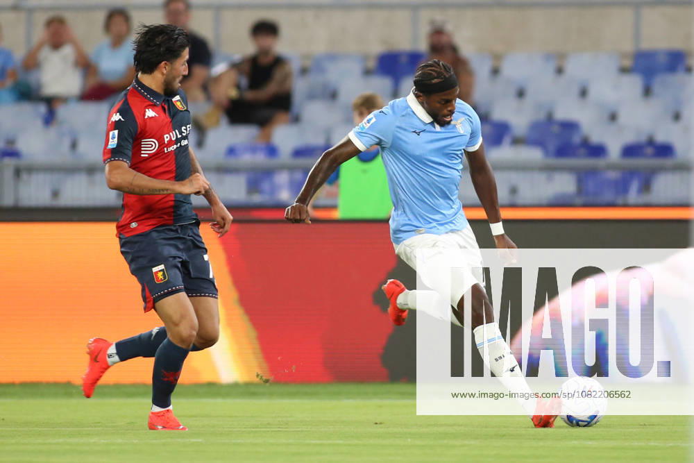 IPA87947054 - Nuno Tavares of Società Sportiva Lazio is in action during the 2026–2027 Serie A match between S.S. Lazio and Genoa C.F.C. at the Stadio Olimpico in Rome, Italy.