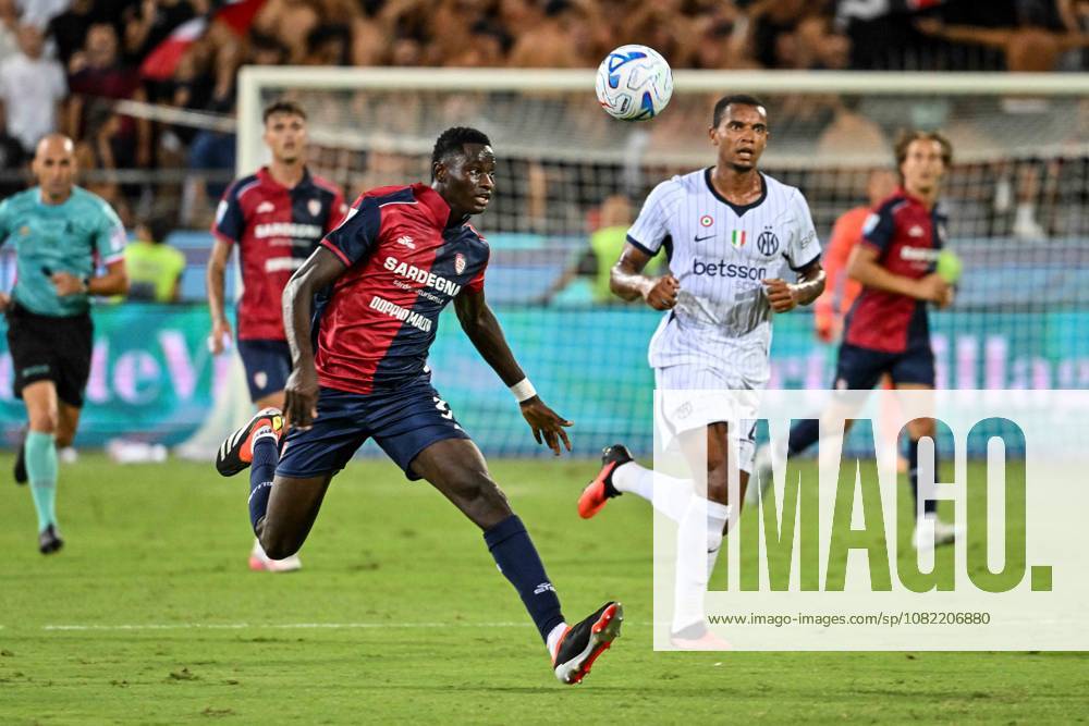 IPA87947429 - Paul Mendy of Cagliari Calcio during the Cagliari Calcio vs. Inter - FC Internazionale Italian Serie A soccer match in Cagliari, Italy, on August 30, 2026