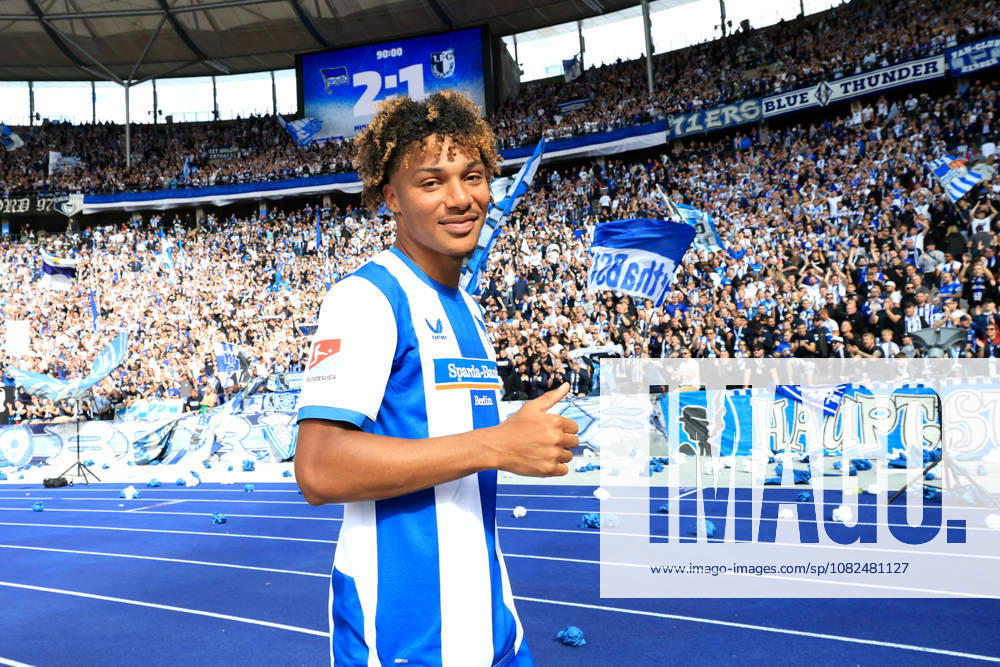 DEU GER, Fussball , 2.Fussballbundesliga , Spieltag, Saison 2026 2027, Berliner Olympiastadion, Hertha BSC vs. 1.FC Magdeburger Oluwaseum Adewumi ( Hertha BSC Berlin 19 ) 2. Liga: DFB DFL regulations prohibit any use of photographs as image sequences and or quasi-video) Berlin Berliner Olympiastadion Berlin Deutschland