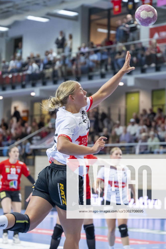 Alsco Handball Bundesliga Frauen, Saison 2026 2027 SV Union Halle-Neustadt vs.HSG Blomberg-Lippe Halle, Deutschland 09.September 2026: Im Bild:Judith Tietjen (Blomberg) Halle Saale SWH Arena Sachsen-Anhalt Deutschland