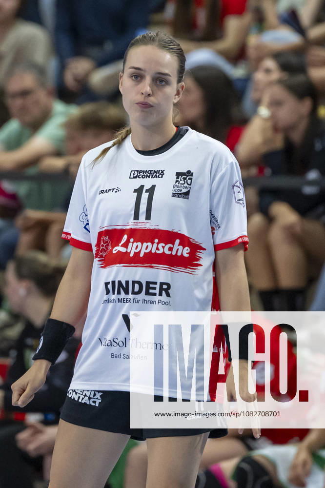 Alsco Handball Bundesliga Frauen, Saison 2026 2027 SV Union Halle-Neustadt vs.HSG Blomberg-Lippe Halle, Deutschland 09.September 2026: Im Bild:Isabelle Axmann (Blomberg) Halle Saale SWH Arena Sachsen-Anhalt Deutschland