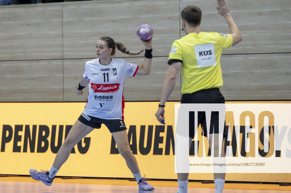 Alsco Handball Bundesliga Frauen, Saison 2026 2027 SV Union Halle-Neustadt vs.HSG Blomberg-Lippe Halle, Deutschland 09.September 2026: Im Bild:Isabelle Axmann (Blomberg) Halle Saale SWH Arena Sachsen-Anhalt Deutschland