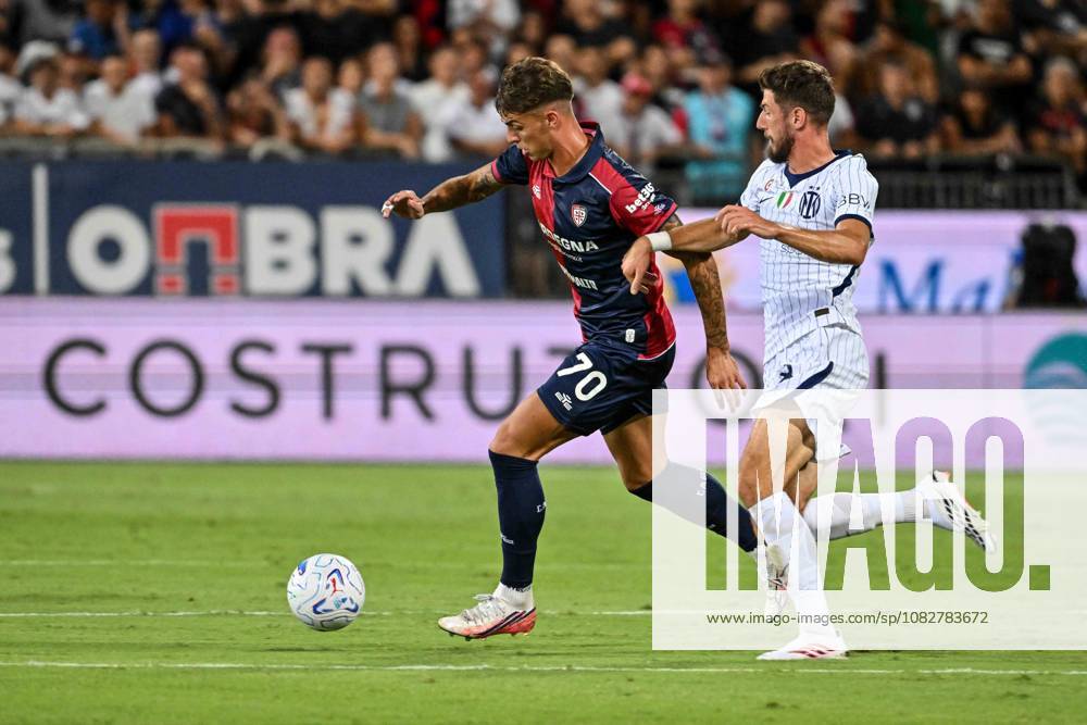 IPA88348521 - Daniel Maldini of Cagliari Calcio during the Cagliari Calcio vs. Inter - FC Internazionale Serie A soccer match in Cagliari, Italy, on August 30, 2026