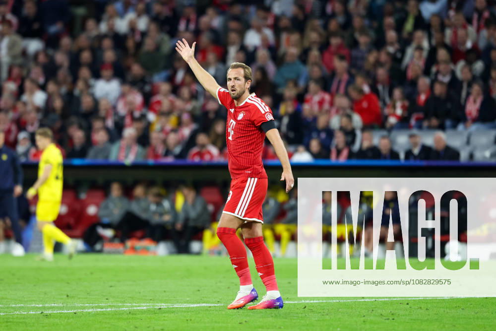 Harry Kane (FC Bayern Muenchen, 09) gestikuliert, Geste, Gestik, GER, FC Bayern Muenchen vs. FK Bodo Glimt, Fussball, UEFA Champions League, Liga-Phase, 1. Spieltag, Saison 2026 2027, 10.09.2026, GER, FC Bayern Muenchen vs. FK Bodo Glimt, Fussball, UEFA Champions League, Liga-Phase, 1. Spieltag, Saison 2026 2027, 10.09.2026 Muenchen
