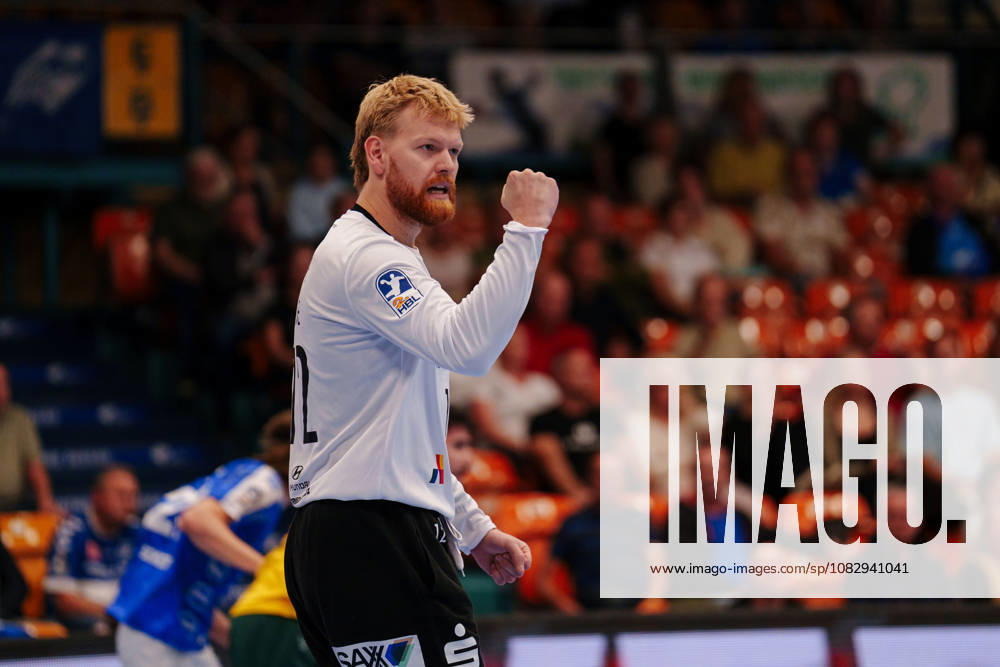 2. Handball-Bundesliga - 3. Spieltag: Dessau-Roßlauer HV 06 - VfL Eintracht Hagen Jonas Wilde (VfL Eintracht Hagen, 12) ballt die Faust am 11.09.2026 in der Anhalt-Arena, Dessau-Roßlau (Sachsen-Anhalt) Dessau-Roßlau Anhalt-Arena Sachsen-Anhalt Deutschland