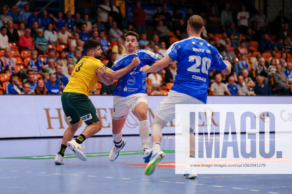 2. Handball-Bundesliga - 3. Spieltag: Dessau-Roßlauer HV 06 - VfL Eintracht Hagen Marcel Nowak (Dessau-Roßlauer HV 06, 15) im Angriff am 11.09.2026 in der Anhalt-Arena, Dessau-Roßlau (Sachsen-Anhalt) Dessau-Roßlau Anhalt-Arena Sachsen-Anhalt Deutschland
