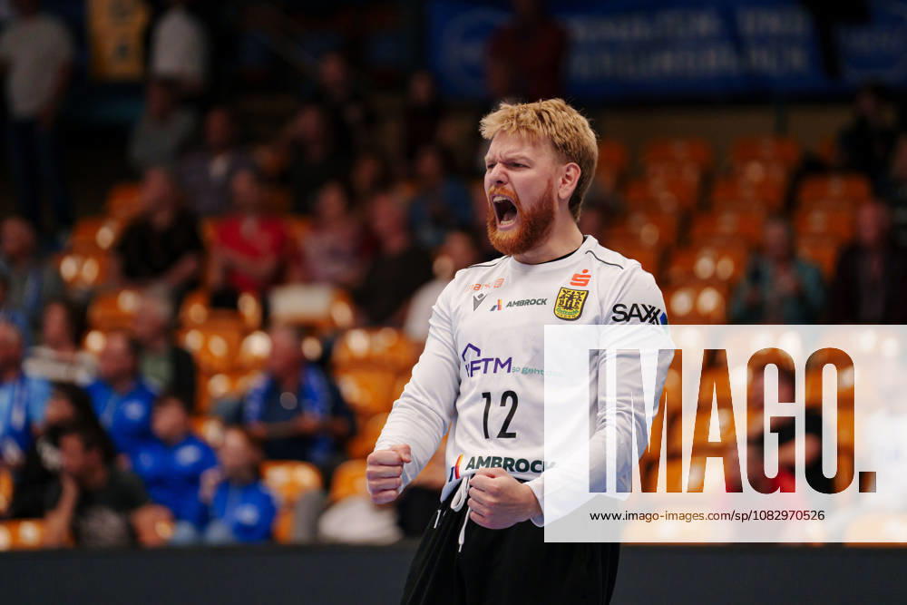 2. Handball-Bundesliga - 3. Spieltag: Dessau-Roßlauer HV 06 - VfL Eintracht Hagen Jonas Wilde (VfL Eintracht Hagen, 12) ballt die Faust am 11.09.2026 in der Anhalt-Arena, Dessau-Roßlau (Sachsen-Anhalt) Dessau-Roßlau Anhalt-Arena Sachsen-Anhalt Deutschland