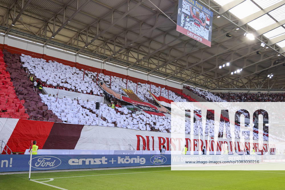 Fanblock SC Freiburg, Choreografie der Fans, Ultras, Banner, Fahnen, Schal, Tribüne, Choreographie , Deutschland, Fussball, 1. Bundesliga, 3.Spieltag, 2026 2027, SC Freiburg vs. Borussia Mönchengladbach, 12.09.2026, Freiburg im Breisgau Europa-Park Stadion Deutschland