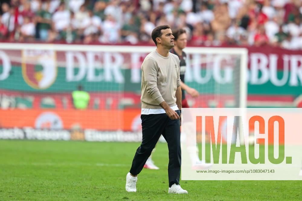 Carles Martinez (Bayer 04 Leverkusen, Chef-Trainer) nach dem Spiel, GER, FC Augsburg vs. Bayer 04 Leverkusen, Fussball, Bundesliga, 3. Spieltag, Saison 2026 2027, 12.09.2026, , GER, FC Augsburg vs. Bayer 04 Leverkusen, Fussball, Bundesliga, 3. Spieltag, Saison 2026 2027, 12.09.2026 Augsburg