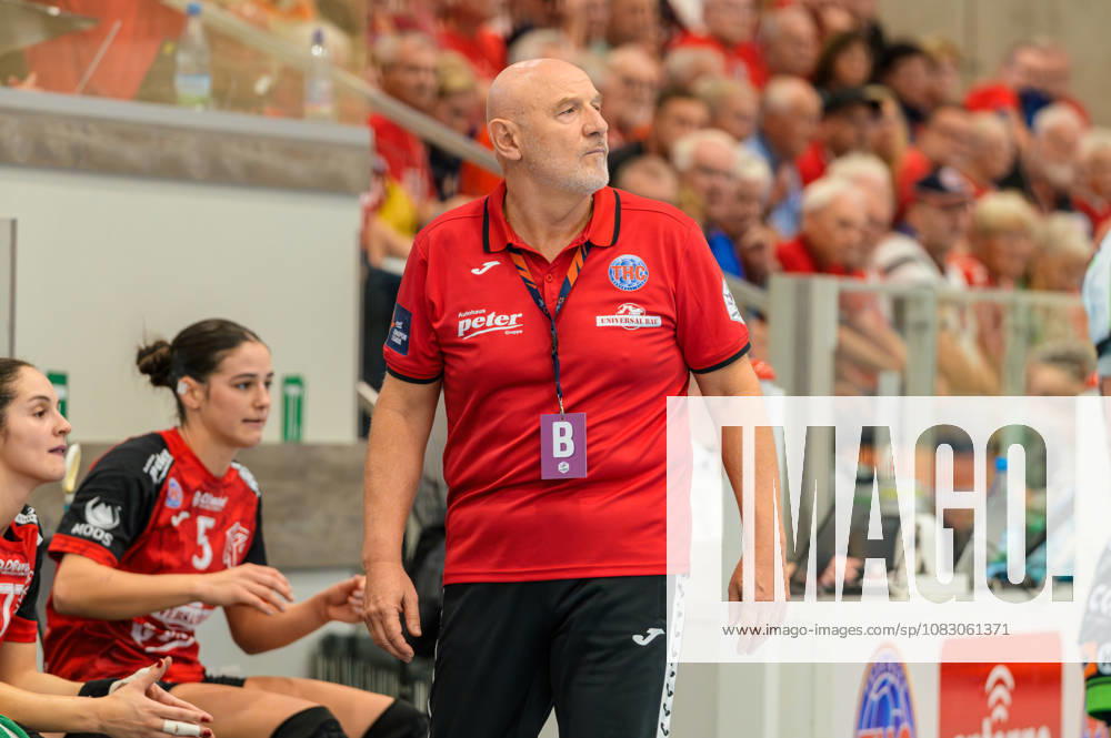 Herbert Mueller (Thueringer HC, Trainer) GER, Thueringer HC gegen FRISCH AUF Göppingen, Handball, Alsco Handball Bundesliga Frauen, Saison 2026 2027, 3. Spieltag, Samstag, 18.00 Uhr, 12.09.2026 GER, Thueringer HC gegen FRISCH AUF Göppingen, Handball, Alsco Handball Bundesliga Frauen, Saison 2026 2027, 3. Spieltag, Samstag, 18.00 Uhr, 12.09.2026 Bad Langensalza