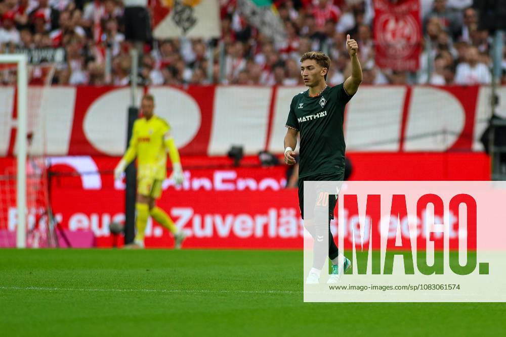 GER, Fussball, Herren, Bundesliga , 1. Bundesliga, Saison 2026 2027, 1. FC Köln - SV Werder Bremen Chuki (SVW) gestikuliert, Gestik