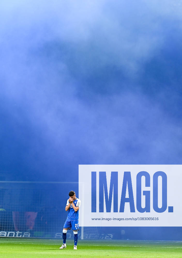 SNP Arena, Sinsheim, GER, 1.FBL, TSG Hoffenheim vs VfB Stuttgart , Albian Hajdari (Hoffenheim) DFL regulations prohibit any use of photographs as image sequences and or quasi-video. (Photo by Hasan Bratic DeFodi Images) -
