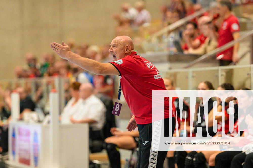 Herbert Mueller (Thueringer HC, Trainer) GER, Thueringer HC gegen FRISCH AUF Göppingen, Handball, Alsco Handball Bundesliga Frauen, Saison 2026 2027, 3. Spieltag, Samstag, 18.00 Uhr, 12.09.2026 GER, Thueringer HC gegen FRISCH AUF Göppingen, Handball, Alsco Handball Bundesliga Frauen, Saison 2026 2027, 3. Spieltag, Samstag, 18.00 Uhr, 12.09.2026 Bad Langensalza