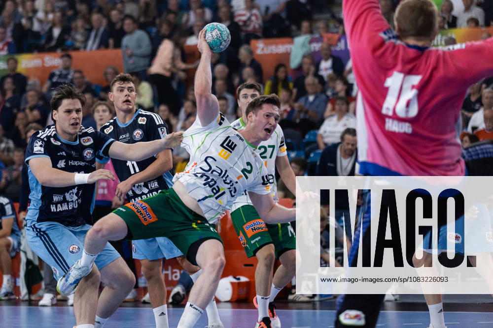 Oskar NEUDECK (FRISCH AUF! Goeppingen, 02) erzielt ein Tor, Aktion, Torwurf GER, HC Hamburg vs. FRISCH AUF! Goeppingen, Handball, Bundesliga, 4. Spieltag, Spielzeit 2026 2027, 13.09.2026, GER, HC Hamburg vs. FRISCH AUF! Goeppingen, Handball, Bundesliga, 4. Spieltag, Spielzeit 2026 2027, 13.09.2026, Hamburg