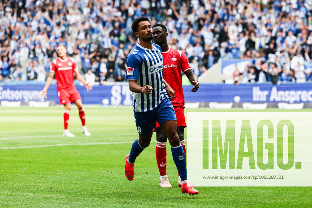 Torjubel - Torschütze Emmanuel Iyoha (1. FC Magdeburg,8) trifft zum 3-0 - 2. Fußball Bundesliga Saison 2026-2027 1. FC Magdeburg vs 1. FC Kaiserslautern in der Avnet Arena in Magdeburg - Aktion,Fußball,Mann,Männer,Deutschland