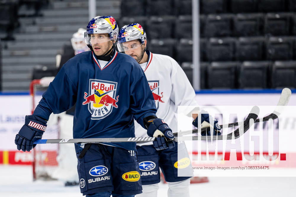 Yasin Ehliz (EHC Red Bull Muenchen, 42) GER, EHC Red Bull Muenchen, Eishockey, Trainingssession vor dem DEL-Saisonstart, 14.09.2026. Foto: HMB Media Heike Feiner