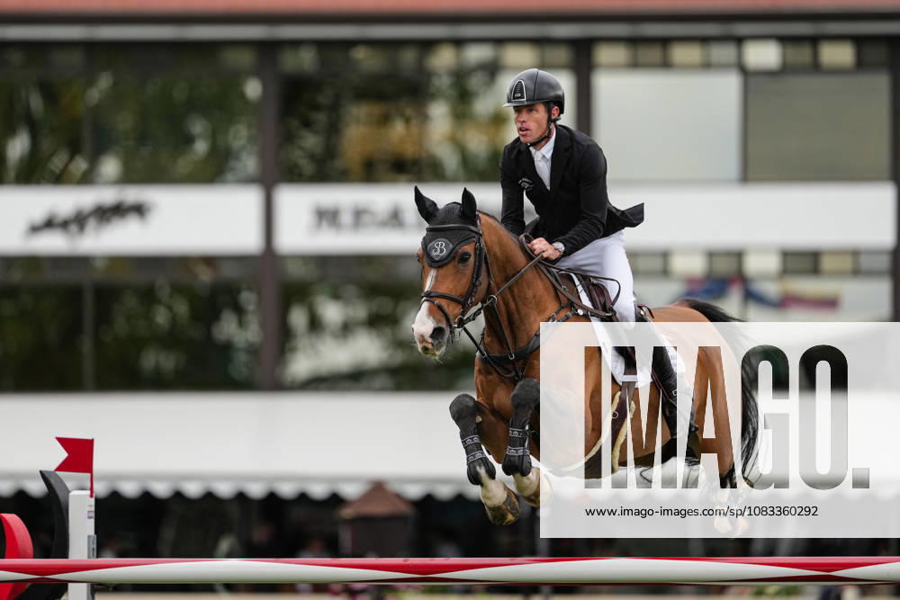 Spruce Meadows Masters 2026 - Day5 Scott Brash of Great Britain riding Hello Jefferson competes during the CSIO5* CPKC International at the Spruce Meadows Masters, part of the Rolex Grand Slam of Show Jumping, in Calgary, Alberta, Canada, on September 13, 2026. Calgary Alberta Canada