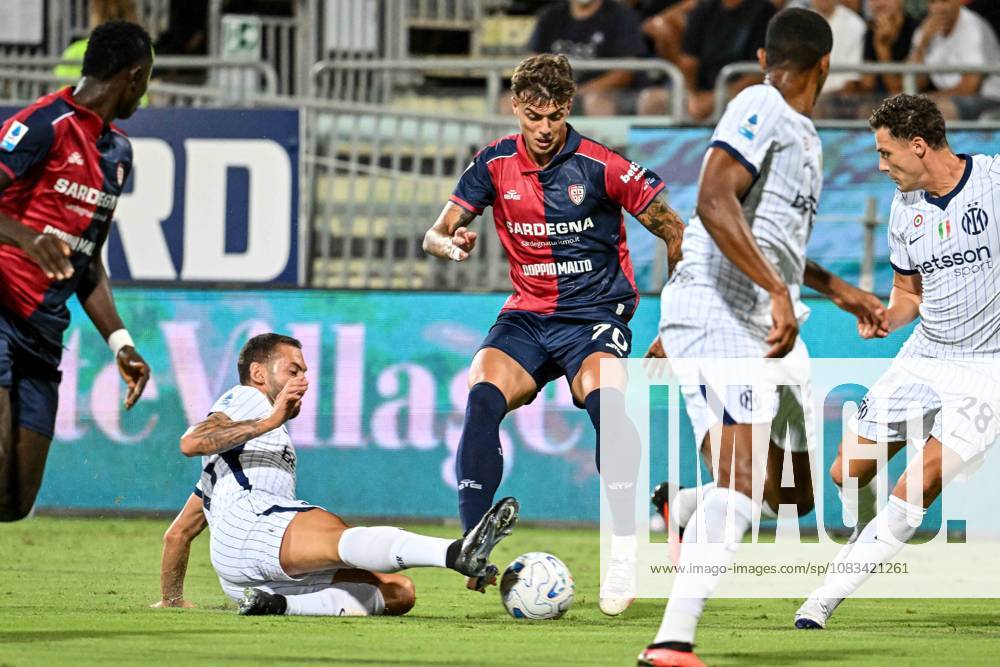 IPA88631828 - Daniel Maldini of Cagliari Calcio during the Cagliari Calcio vs. Inter - FC Internazionale Italian Serie A soccer match in Cagliari, Italy, on August 30, 2026