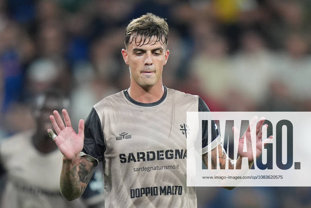 Cagliari s Daniel Maldini celebrates after scoring 1-2 during the Serie A soccer match between Atalanta and Cagliari at New Balance Arena in Bergamo , Italy - September 12, 2026. - Soccer
