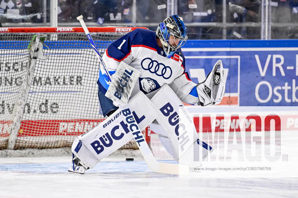 Jonas Stettmer (Torwart, ERC Ingolstadt, 01) beim Warmup GER, Straubing Tigers vs. ERC Ingolstadt, Eishockey, DEL, Saison 2026 2027, 3. Spieltag, 25.09.2026. Foto: HMB Media Heike Feiner