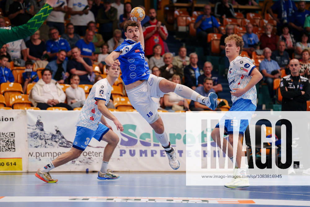 2. Handball-Bundesliga - 5. Spieltag: Dessau-Roßlauer HV 06 - 1. VfL Potsdam Marcel Nowak (Dessau-Roßlauer HV 06, 15) beim Sprungwurf am 26.09.2026 in der Anhalt-Arena, Dessau-Roßlau (Sachsen-Anhalt) Dessau-Roßlau Anhalt-Arena Sachsen-Anhalt Deutschland