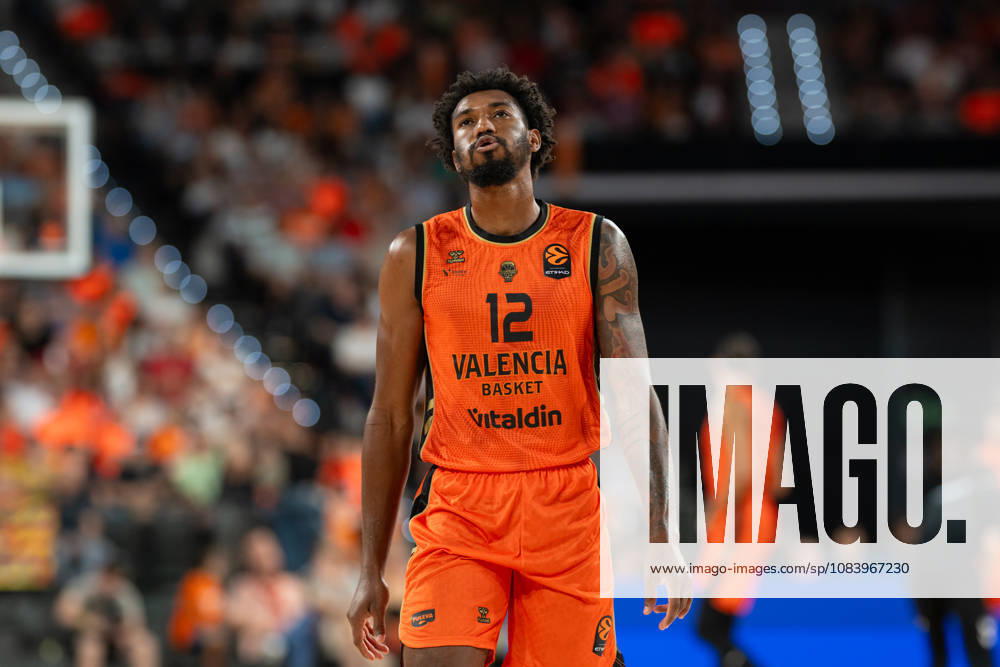 EuroLeague Round 2 match between Valencia Basket and of Kosner Baskonia Vitoria Gasteiz Armoni Brooks of Valencia Basket seen in action during the EuroLeague Round 2 match between Valencia Basket and of Kosner Baskonia Vitoria Gasteiz at Roig Arena , (Valencia ) on September 29, 2025.