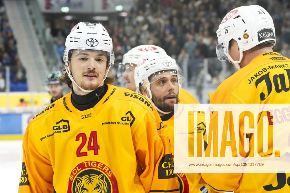 Quinto, Gottardo Arena, NL: HC Ambrì-Piotta v SCL Tigers: 24 Noah Meier (Tigers) Quinto Gottardo Arena Ticino Switzerland
