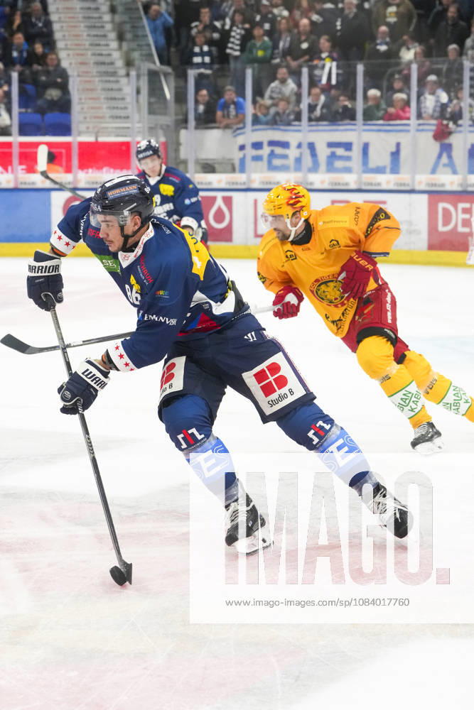 Quinto, Gottardo Arena, NL: HC AmbrÃ¬-Piotta v SCL Tigers: 86 Rocco Pezzullo (Ambri) in action Quinto Gottardo Arena Ticino Switzerland