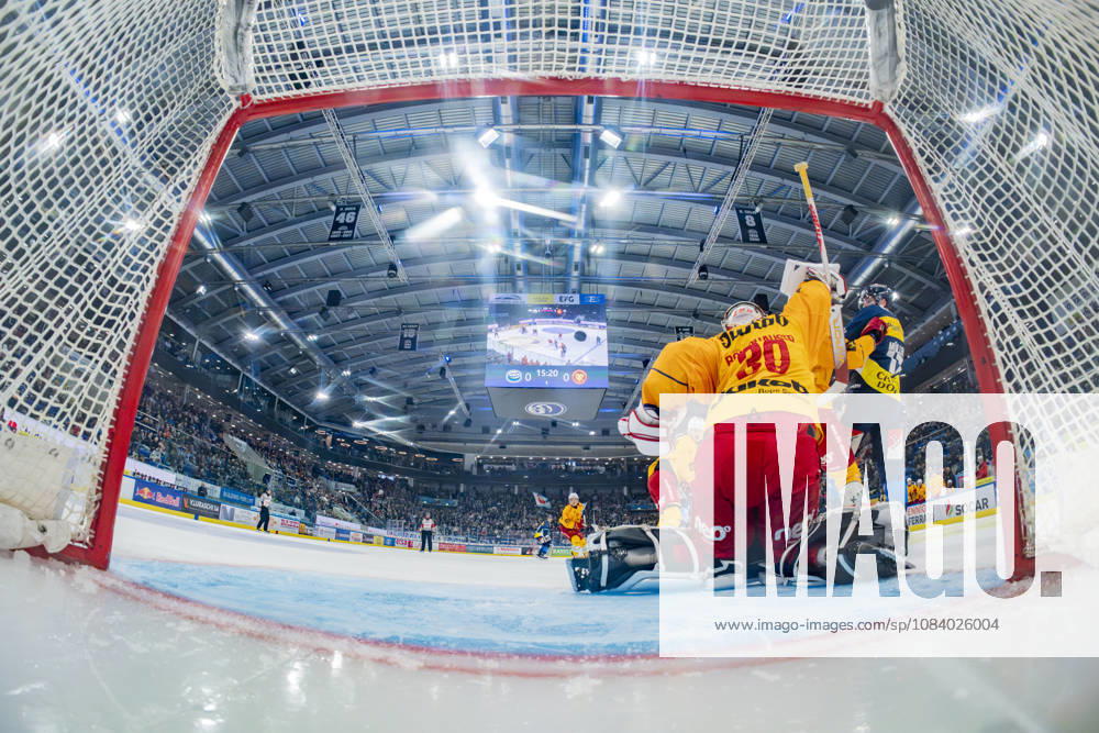 Quinto, Gottardo Arena, NL: HC Ambrì-Piotta v SCL Tigers: 39 goalkeeper Luca Boltshauser (Tigers) in action Quinto Gottardo Arena Ticino Switzerland