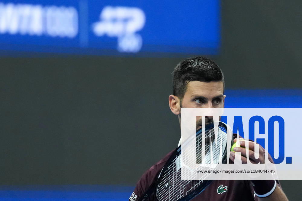 (261002) -- BEIJING, Oct. 2, 2026 -- Novak Djokovic of Serbia reacts during the men s singles second round match between Bu Yunchaokete of China and Novak Djokovic of Serbia at 2026 China Open tennis tournament in Beijing, China, Oct. 2, 2026. ) (SP)CHINA-BEIJING-TENNIS-CHINA OPEN-MEN S SINGLES(CN) JuxHuanzong