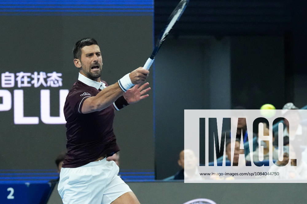 (261002) -- BEIJING, Oct. 2, 2026 -- Novak Djokovic of Serbia hits a return during the men s singles second round match between Bu Yunchaokete of China and Novak Djokovic of Serbia at 2026 China Open tennis tournament in Beijing, China, Oct. 2, 2026. ) (SP)CHINA-BEIJING-TENNIS-CHINA OPEN-MEN S SINGLES(CN) JuxHuanzong