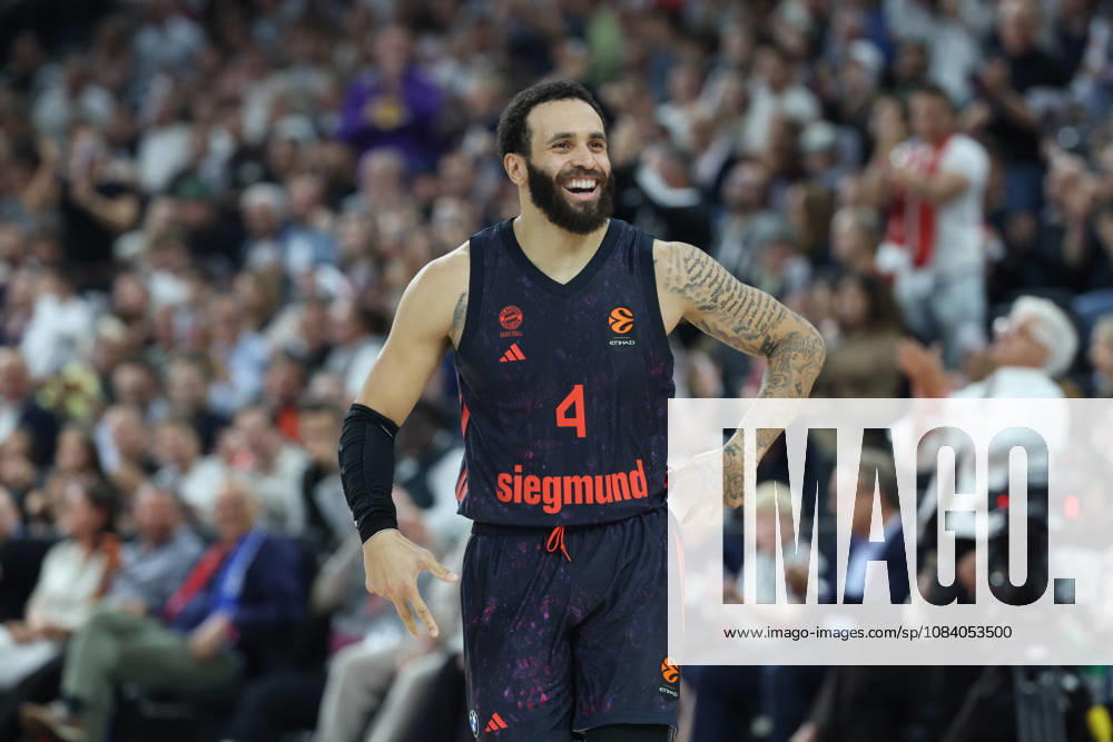 Duane Washington Jr. (FC Bayern Basketball, 04) bejubelt einen Treffer, Jubel, Emotionen, GER, FC Bayern Basketball vs. Partizan Mozzart Bet Belgrad, Basketball, Euroleague, 3. Spieltag, Saison 2026 2027, 02.10.2026, GER, FC Bayern Basketball vs. Partizan Mozzart Bet Belgrad, Basketball, Euroleague, 3. Spieltag, Saison 2026 2027, 02.10.2026 Muenchen