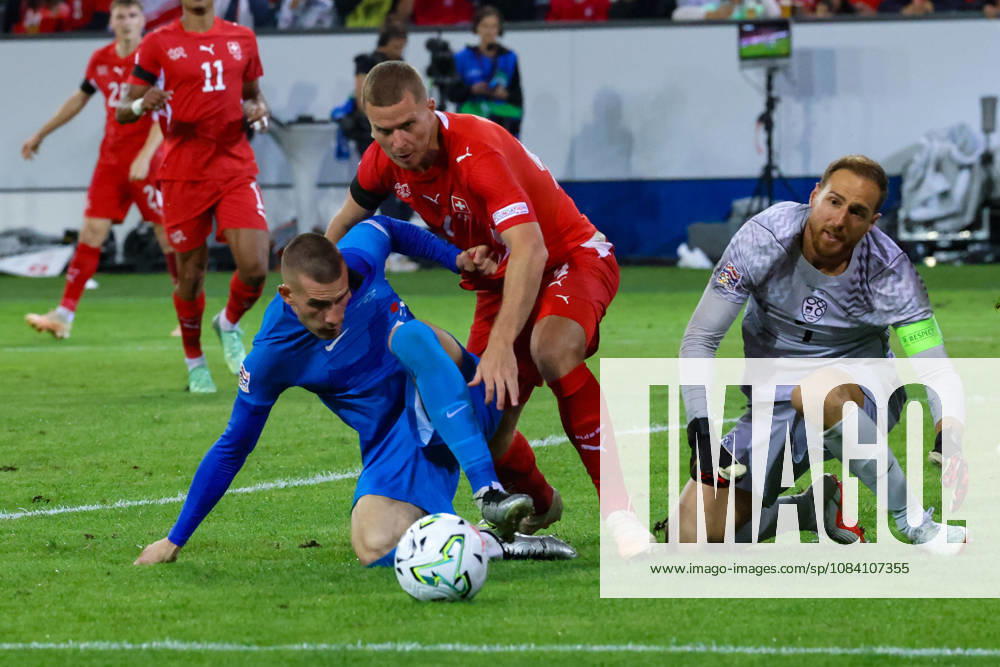 Nico Elvedi (4 Switzerland) during the UEFA Nations League match between Switzerland and Slovenia at thermoplan arena on October 3, 2026 in Lucerne, Switzerland.
