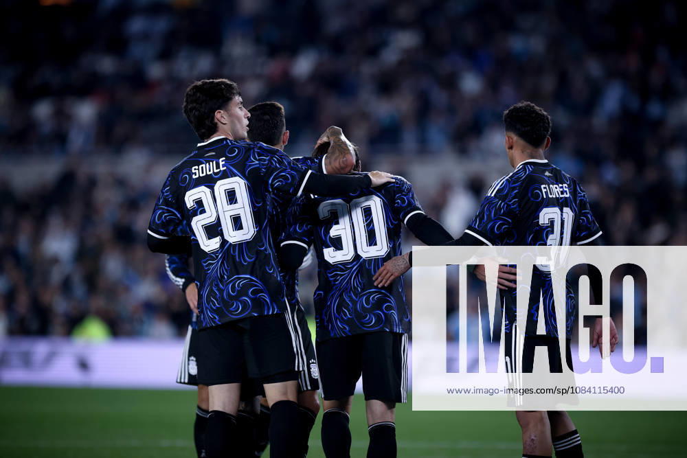 Franco Mastantuono of Argentina and his teammates celebrates his goal during the match between Argentina and Burkina Faso at Monumental Stadium, in Buenos Aires, Argentina International Friendly, Länderspiel, Nationalmannschaft Match - ZUMAt163 20261003_zsp_t163_018