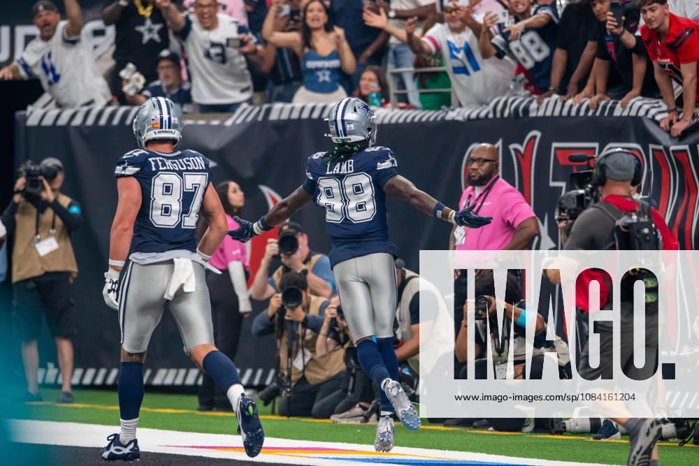 Dallas Cowboys wide receiver Ceedee Lamb (88) celebrates his game-winning touchdown catch during a game between the Dallas Cowboys and the Houston Texans in Houston, TX. .. CSM - ZUMAc04_ 20261004_zma_c04_147