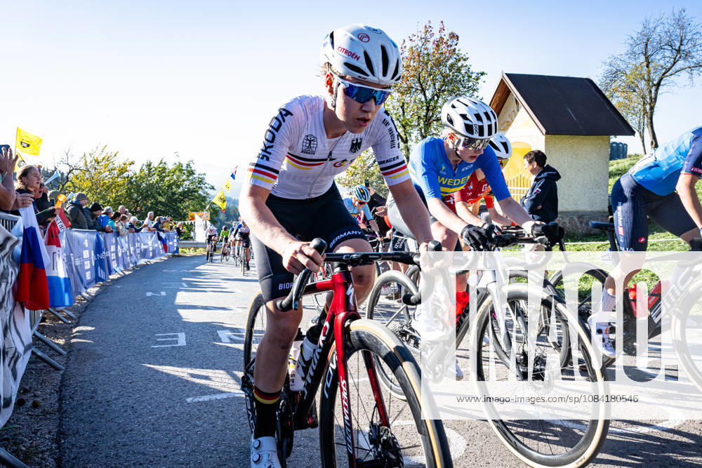 DWORATZEK Klara: UEC Road cycling, Rad, Radsport, Strasse European Championships - Ljubljana 2026 DWORATZEK Klara ( GER ) Germany Querformat - quer - horizontal - Landscape - Event Veranstaltung: UEC Road Cycling European Championships 2026 Ljubljana - Category Kategorie: Cycling - Road Cycling European Championships - Road Race Junior Women U19 - Location Ort: Europe Slovenia - Sencur - Å enÄur - Discipline: Road Race ( RR ) - Distance: 66,3 km - Date Datum: 04.10.2026 Sunday Day 3 -