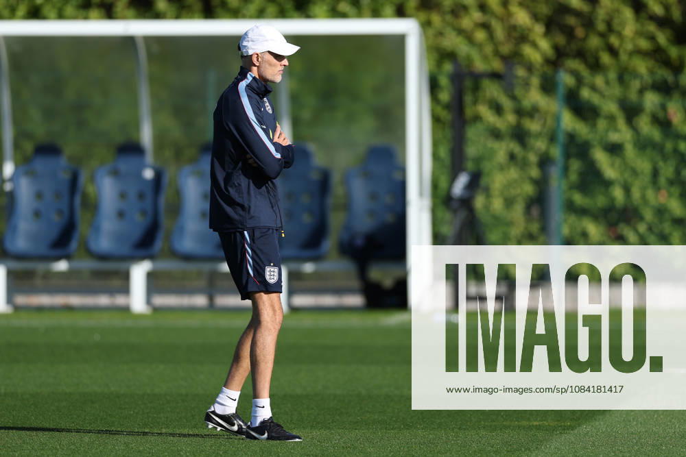 England MD-1 Training, Nations League Thomas Tuchel, Manager of England looks on during the England MD-1 training session ahead of the 2026 27 UEFA Nations League Group A3 match vs Czech Republic, Tottenham Hotspur Training Ground, Enfield, England on 5 October 2026 Credit: Tiego Grenho Every Second Media Editorial use only. All images are copyright Every Second Media Limited. No images may be reproduced without prior permission.
