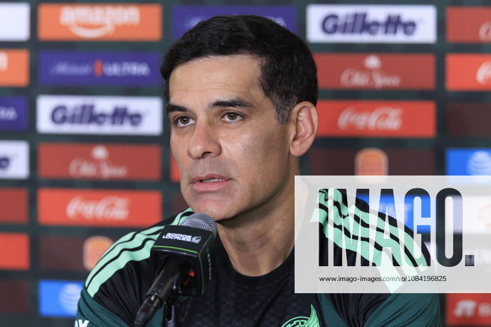Head coach, Rafael Marquez of Mexico during a press conference, PK, Pressekonferenz on Monday, October 5, 2026 at BMO Stadium in Los Angeles, California in preparation for an International Friendly, Länderspiel, Nationalmannschaft match against Chile on Tuesday October 6, 2026 at the Los Angeles Memorial Coliseum. ARIANA RUIZ PI Los Angeles USA - ZUMAp124 20261005_zaa_p124_001