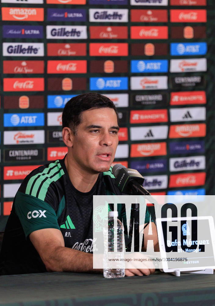 Head coach, Rafael Marquez of Mexico during a press conference, PK, Pressekonferenz on Monday, October 5, 2026 at BMO Stadium, in Los Angeles, California in preparation for an International Friendly, Länderspiel, Nationalmannschaft match against Chile on Tuesday October 6, 2026 at the Los Angeles Memorial Coliseum. JAVIER ROJAS PI Los Angeles USA - ZUMAp124 20261005_zaa_p124_006