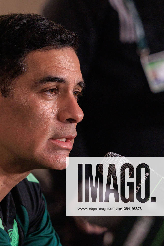 Head coach, Rafael Marquez of Mexico during a press conference, PK, Pressekonferenz on Monday, October 5, 2026 at BMO Stadium, in Los Angeles, California in preparation for an International Friendly, Länderspiel, Nationalmannschaft match against Chile on Tuesday October 6, 2026 at the Los Angeles Memorial Coliseum. JAVIER ROJAS PI Los Angeles USA - ZUMAp124 20261005_zaa_p124_010