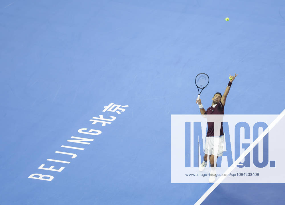 (261006) -- BEIJING, Oct. 6, 2026 -- Novak Djokovic of Serbia serves during the men s singles final match against Alex de Minaur of Australia at 2026 China Open tennis tournament in Beijing, China, Oct. 6, 2026. ) (SP)CHINA-BEIJING-TENNIS-CHINA OPEN-MEN S SINGLES-FINAL(CN) BaixXuefei