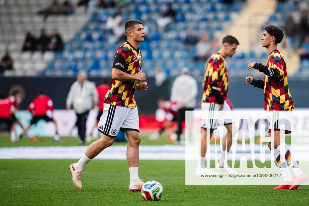 U21, U 21 EM-Qualifikation: Deutschland - Georgien, 06.10.2026 Nicolò Tresoldi (Deutschland, 9); Fußball, EM-Qualifikation U 21, 10. Spieltag: Deutschland vs. Georgien am 06.10.2026, Bielefeld DFB REGULATIONS PROHIBIT ANY USE OF PHOTOGRAPHS AS IMAGE SEQUENCES AND OR QUASI-VIDEO.