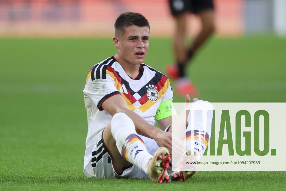 Nicolo Tresoldi (Germany) looks dejected during the UEFA Under21 EURO Qualifier, EM, Europameisterschaft between Germany U21, U 21 and Georgia U21 at Almstadion on October 6, 2026 in Bielefeld, Germany. (Photo by Marco Steinbrenner DeFodi Images) -