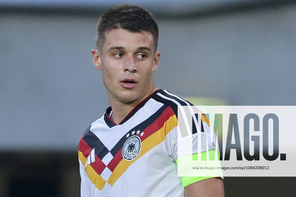 Nicolo Tresoldi (Germany) looks on during the UEFA Under21 EURO Qualifier, EM, Europameisterschaft between Germany U21, U 21 and Georgia U21 at Almstadion on October 6, 2026 in Bielefeld, Germany. (Photo by Marco Steinbrenner DeFodi Images) -