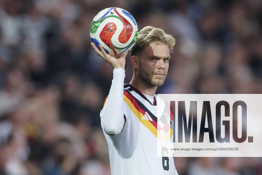 Leandro Morgalla (Germany) controls the ball during the UEFA Under21 EURO Qualifier, EM, Europameisterschaft between Germany U21, U 21 and Georgia U21 at Almstadion on October 6, 2026 in Bielefeld, Germany. (Photo by Marco Steinbrenner DeFodi Images) -