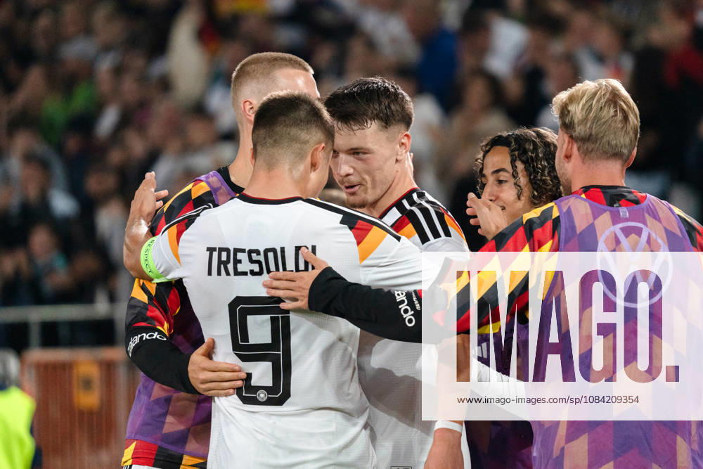 Deutschland: U21, U 21 EM-Qualifikation 2026 2027, Deutschland U21 vs. Georgien U21, Nationalmannschaft, DFB Länderspiel Dienstag 27.03.2026, Schüco Arena, Bielefeld Tor zum 2:0 durch Dzenan Pejcinovic Jubel Freude Emotionen Torjubel Nicolo Tresoldi